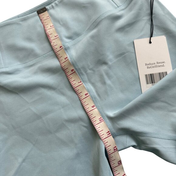 Girlfriend Collective XL High-Waisted Bike Shorts In Light Blue womens new - Picture 6 of 8